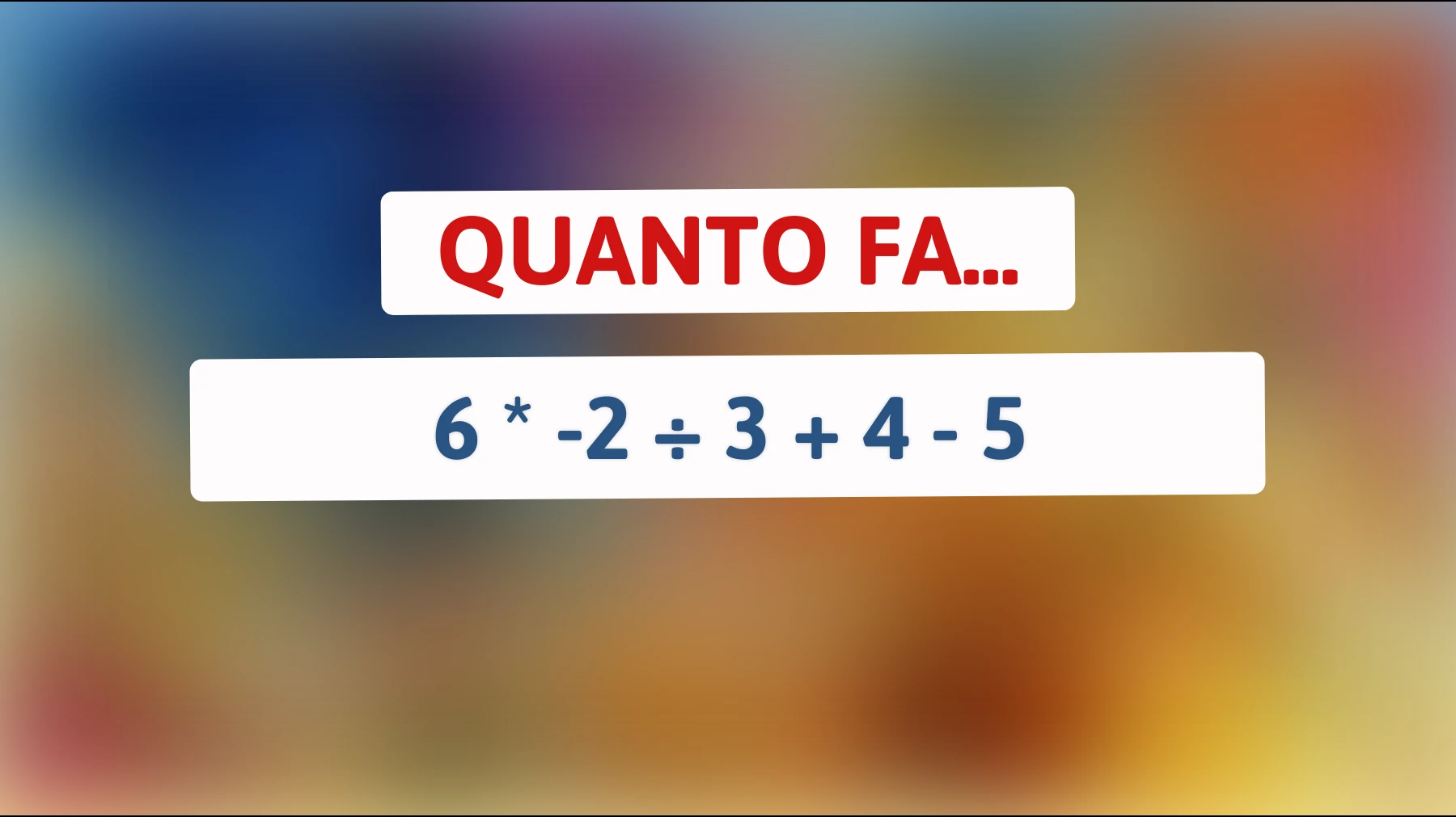 "Sei abbastanza intelligente da risolvere questo enigma matematico che solo il 1% delle persone capisce?""