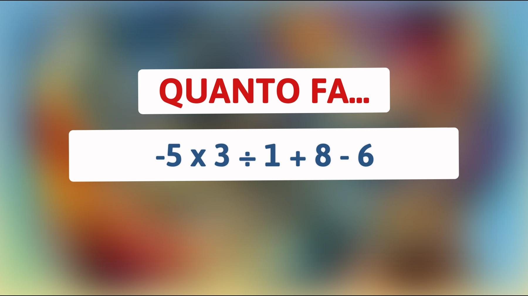 Solo il 2% delle persone riesce a risolvere questo enigma matematico! Riuscirai anche tu?"