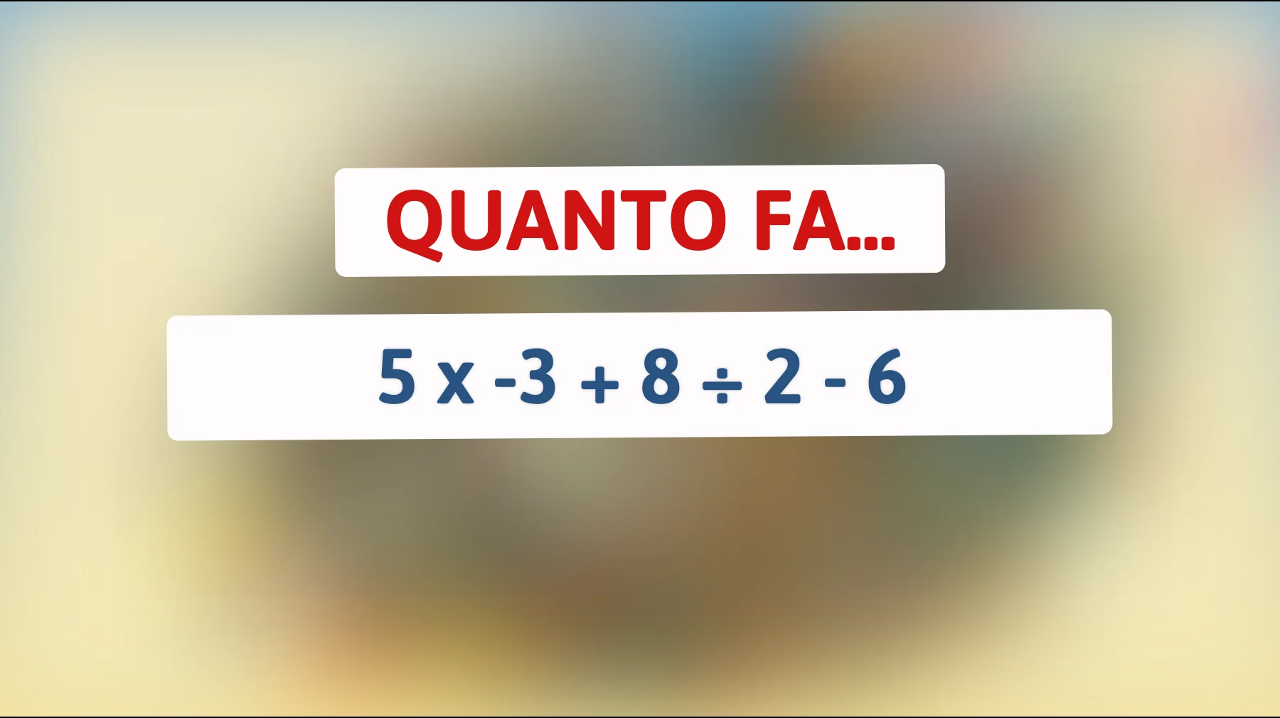"Solo i veri geni possono risolvere questo enigma matematico: riesci a trovare la risposta in meno di 10 secondi?""