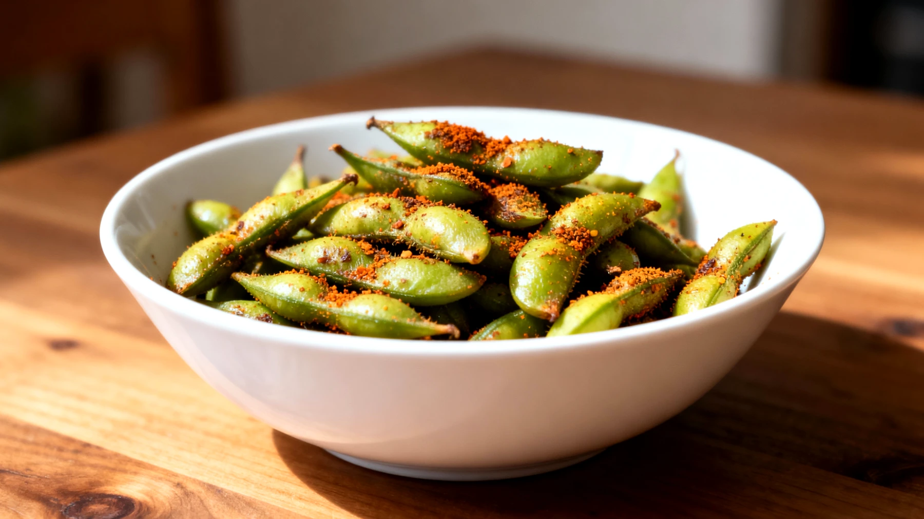 Edamame tostati con spezie"