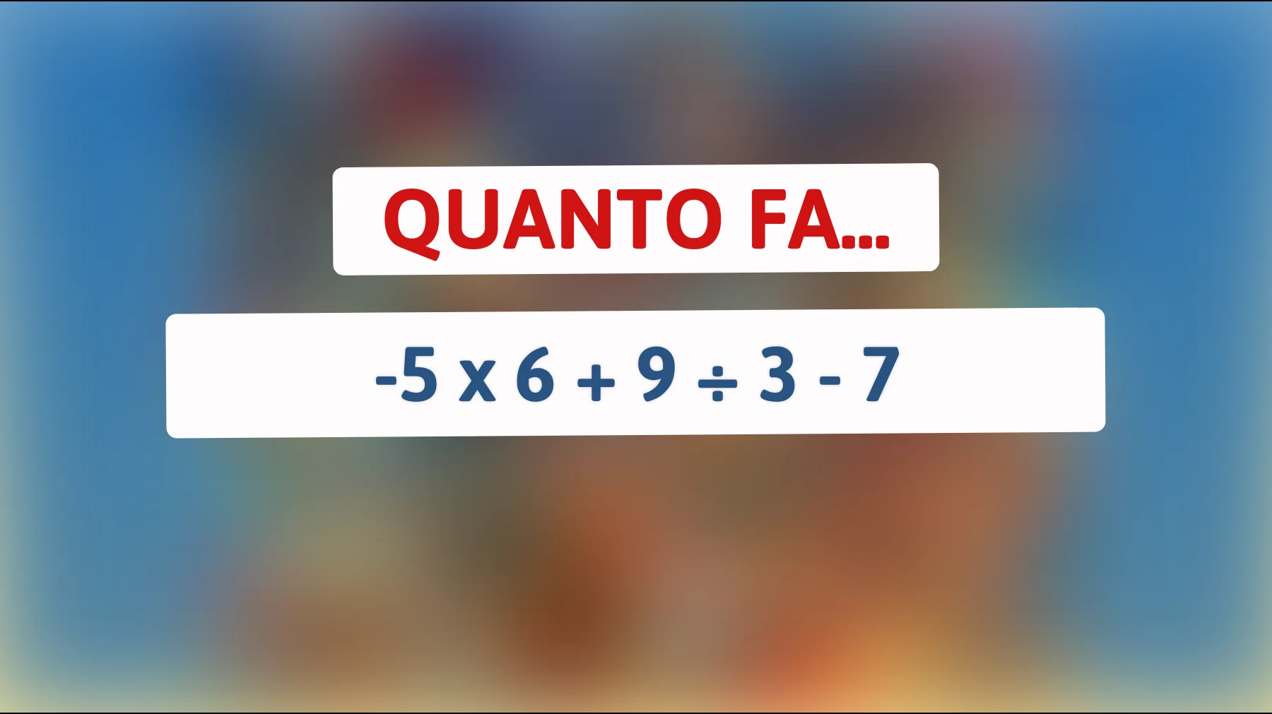 Riesci a risolvere questo enigma matematico che solo i veri geni possono decifrare? Scoprilo subito!"