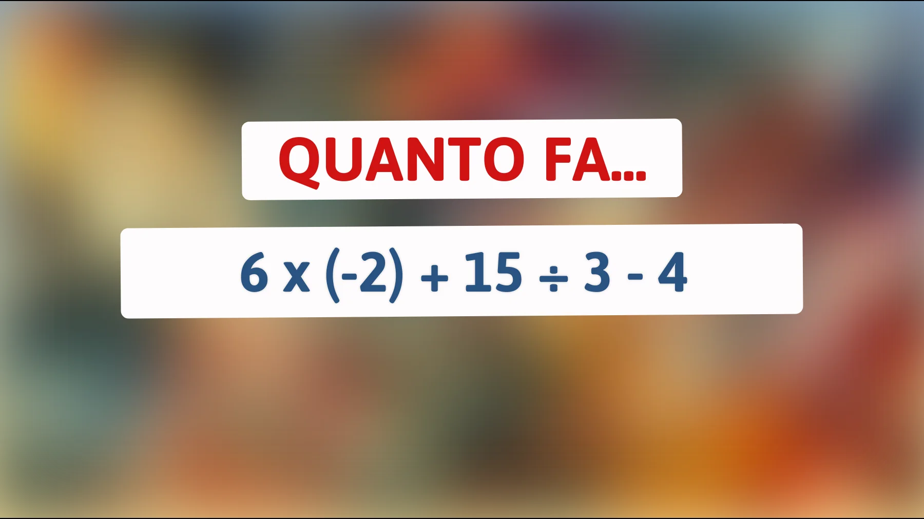 Solo il 1% delle persone riesce a risolvere questo rompicapo matematico! Sei abbastanza intelligente? Scopri la verità qui!"