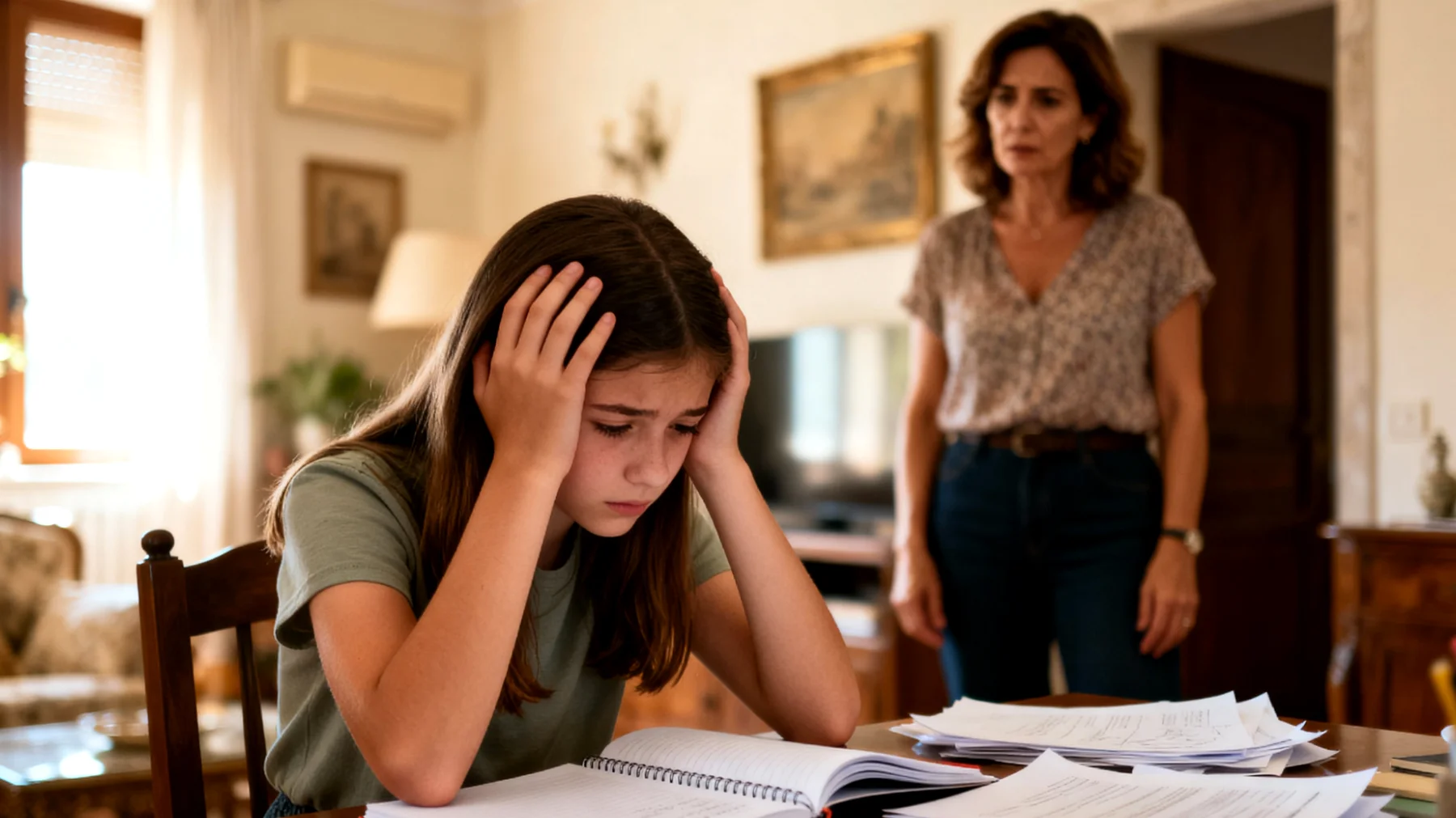 Una mamma che fatica a gestire le reazioni esplosive e l'intolleranza alla frustrazione della figlia adolescente, che abbandona compiti, progetti o attività al primo ostacolo, reagendo con rabbia, pianto o chiusura emotiva quando le cose non vanno come desidera"