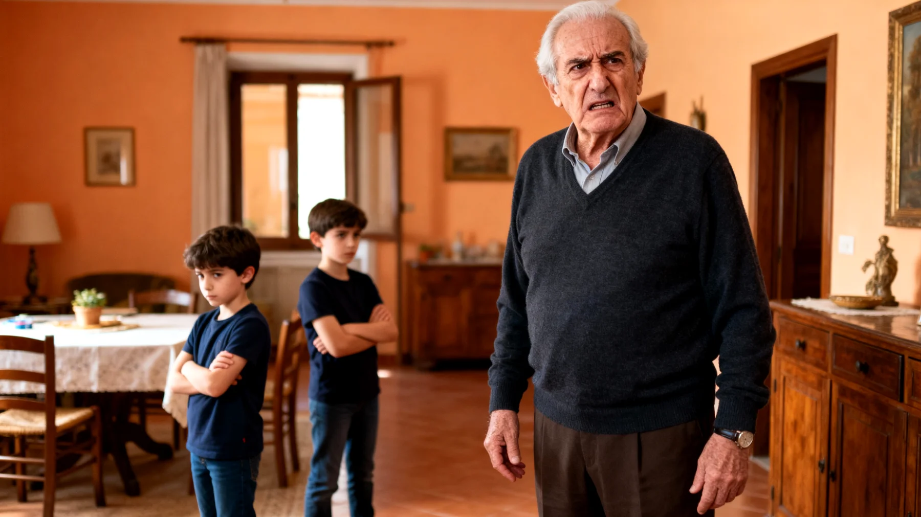 Il nonno fatica a gestire l'impulsività e i comportamenti oppositivi dei nipoti bambini, che non rispettano le sue indicazioni, rispondono male e reagiscono con capricci o atteggiamenti di sfida durante il tempo trascorso insieme"