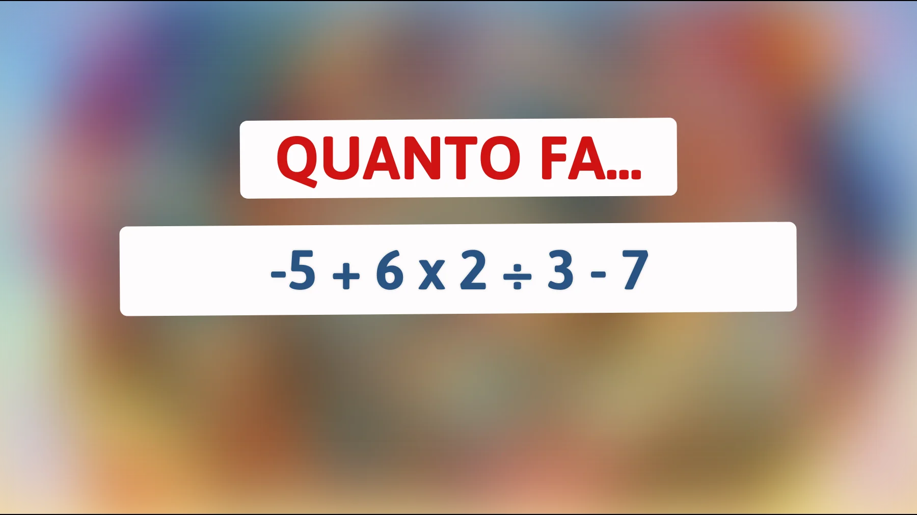 "Sei abbastanza intelligente da risolvere questo enigma matematico in pochi secondi?""